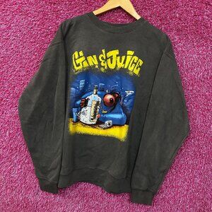 Snoop Doggy Dogg Gin and Juice Rap Crewneck Sweater size Large